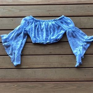Off-the-shoulder crop top